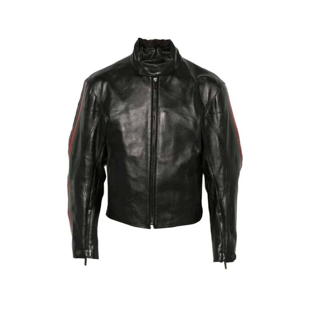 Gucci Black Jackets - Leather Jackets Men
